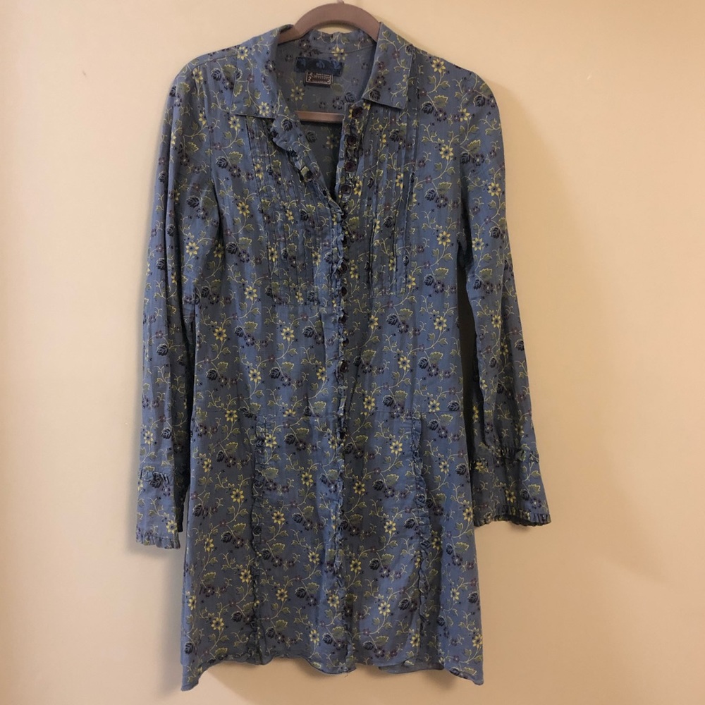 *CLEARANCE* Vintage Free People button down long sleeve dress
